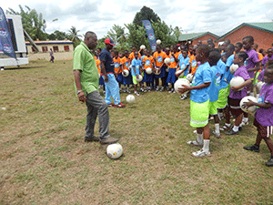 Kids at Let's Play event in Fugar 