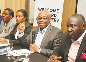 From left: Capital Media Managing Director/Chief Executive Officer, Tony Udenze; Malong; Odigbo; and Nettey; at a press conference in Lagos where the merger was announced.