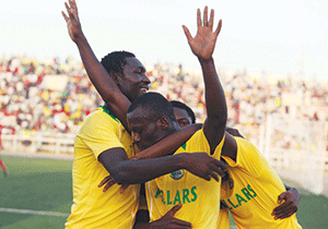 Kano Pillars players in celebration mood after a  victory