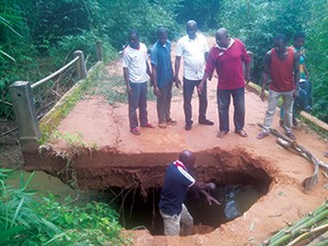 The collapsed bridge