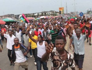 pro-Biafra demonstrators