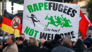 Protesters in Cologne, Germany against the so-called migrants' sex-mob: open door policy is over?