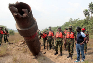 A bombed pipeline