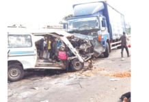 Abuja-accident, Two persons die as truck crashes into police checkpoint in Anambra