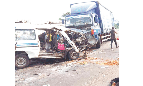 Abuja-accident, Two persons die as truck crashes into police checkpoint in Anambra