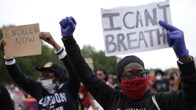 Protesters in London's Hyde Park