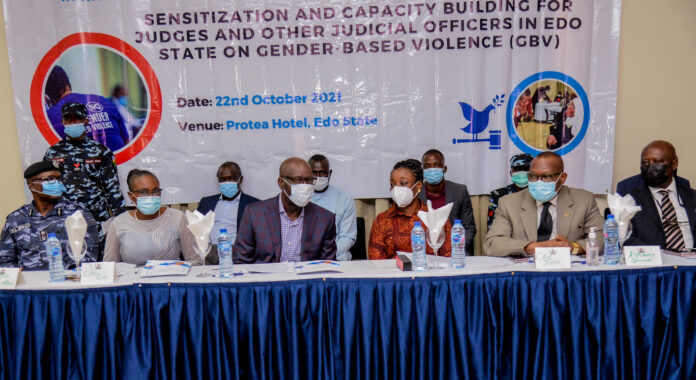 Gender-Based-violence Obaseki with other people wearing nose mask