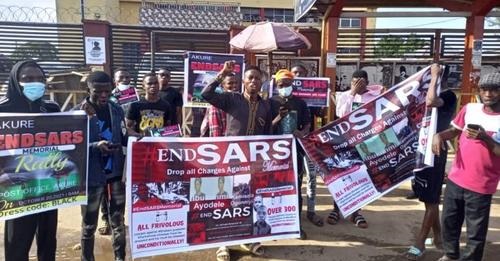 EndSars memorial protest with car procession