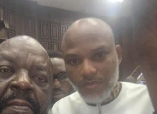 BREAKING: Drama in court as Nnamdi Kanu forces Justice Binta Nyako to hands off case