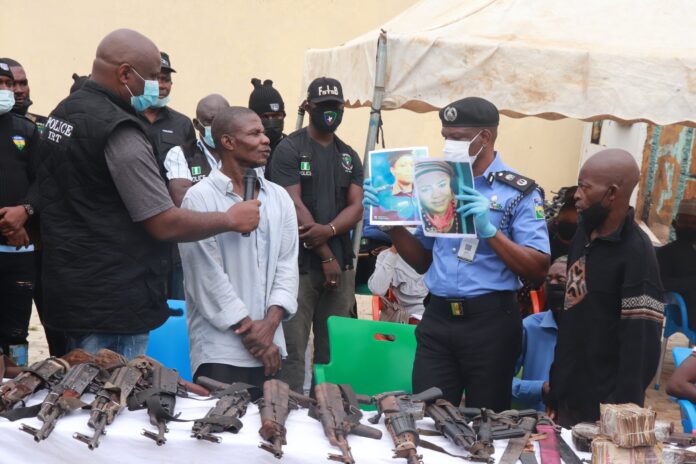 Vandals-paraded guns displayed