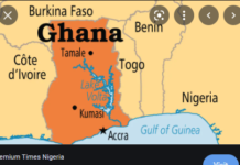 Ghana-map. Nigeria may.