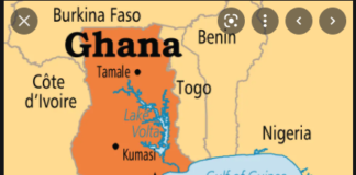 Ghana-map. Nigeria may.