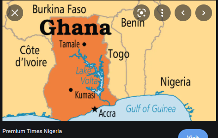 Ghana-map. Nigeria may.