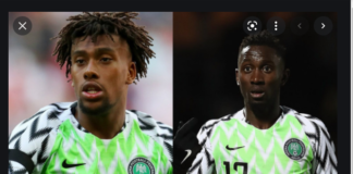 Iwobi-Ndidi in action for Super Eagles