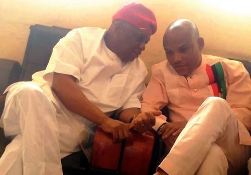 Orji Kalu visits Nnamdi Kanu in DSS custody