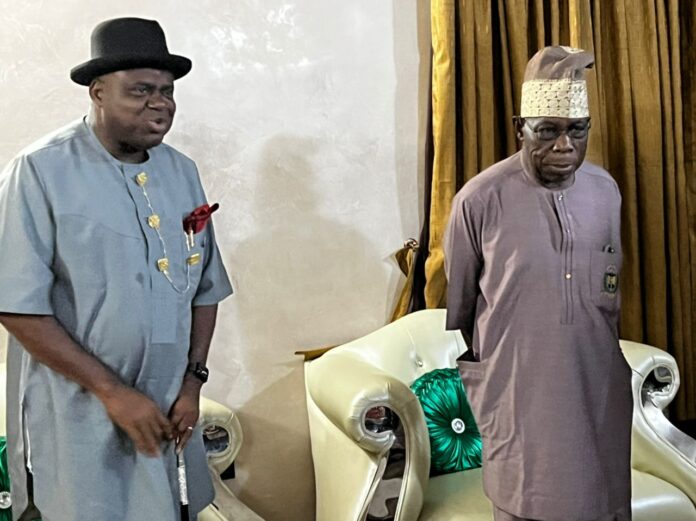 Obasanjo. Obasanjo (R)-and-Diri-during-the-visit