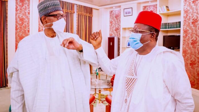 BREAKING: Buhari in closed door meeting with Ohanaeze, other Igbo leaders