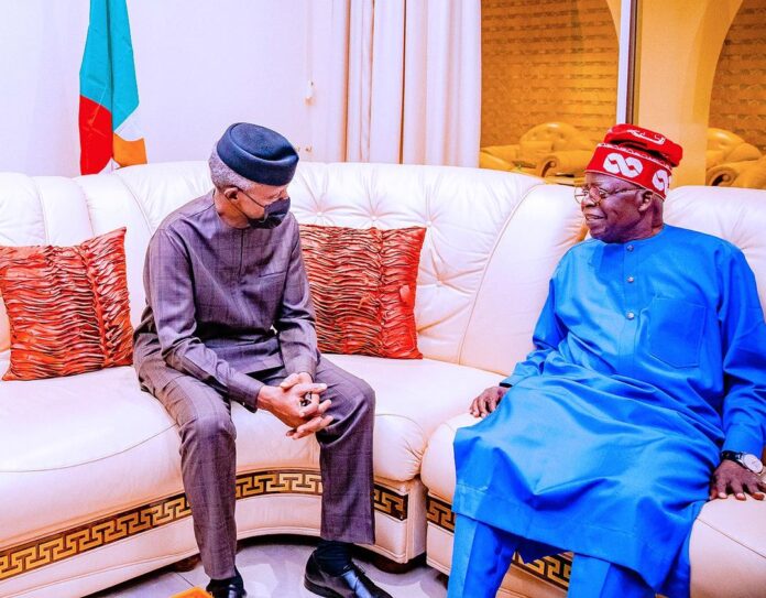 Tinubu visits Buhari, Osinbajo, says president is a dependable leader