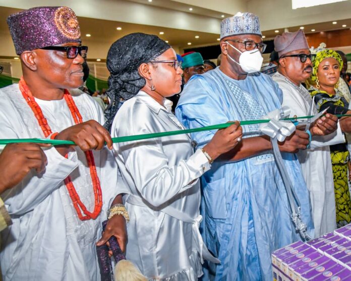 AbdulRazaq-flags. AbdulRazaq-and-others-at-the-flag-off-ceremony