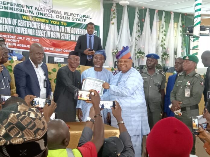 BREAKING: INEC issues Adeleke Certificate of Return