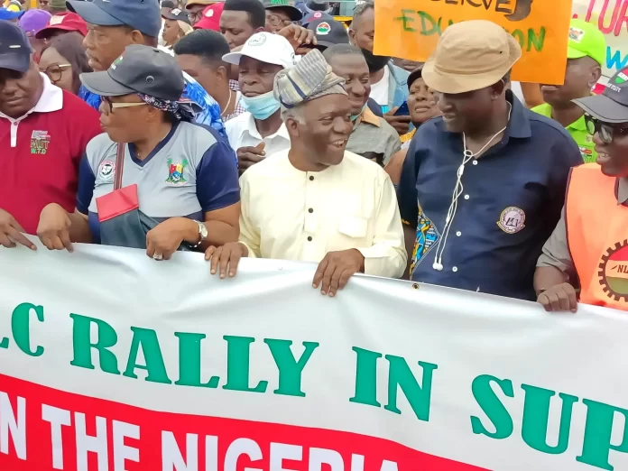 NLC-Rally. Protesting-NLC-members-in-Lagos