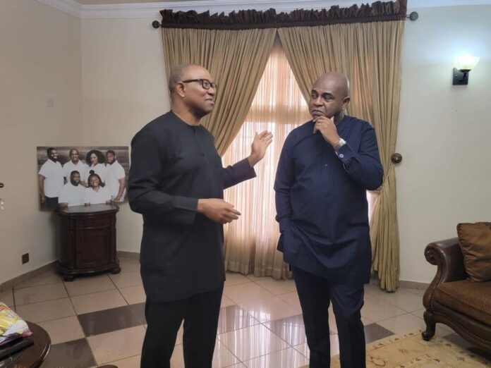 PHOTONEWS: Obi parleys with Moghalu in Abuja