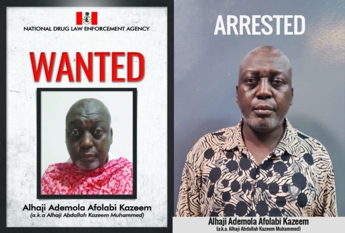 NDLEA-nabs-wanted. Ademola-Afolabi-Kazeem