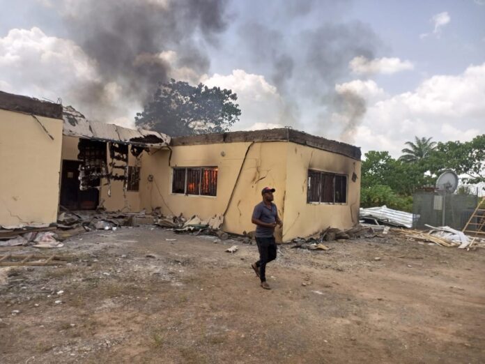 INEC loses 340 ballot boxes, 130 voting cubicles, 14 electric power generators as hoodlums raze Ebonyi office