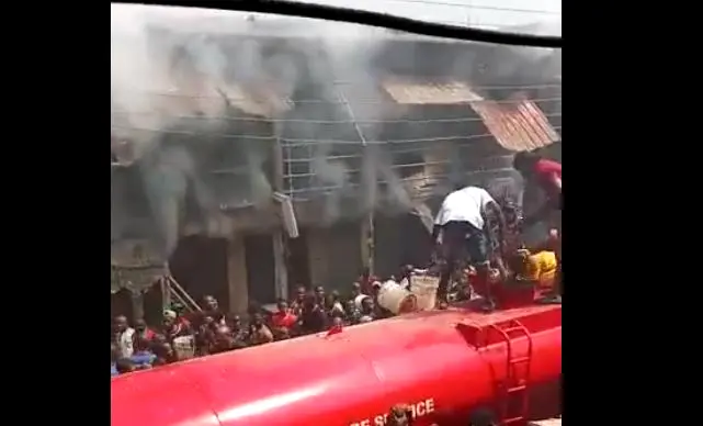 Fire-guts. Fire-fighters-at-Onitsha-Market