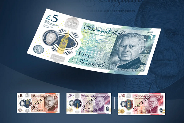 UK unveils first bank notes featuring King Charles III