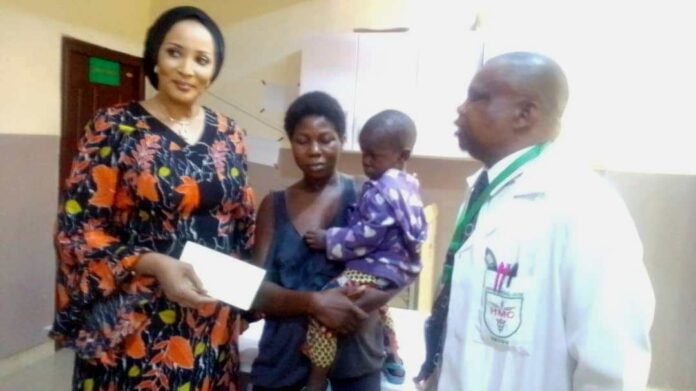 Peter Obi presents cheque to pay woman's medical bill