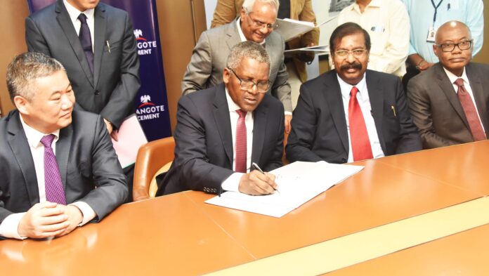 Dangote, Sinoma sign agreement on new 6Mta cement plant in Ogun