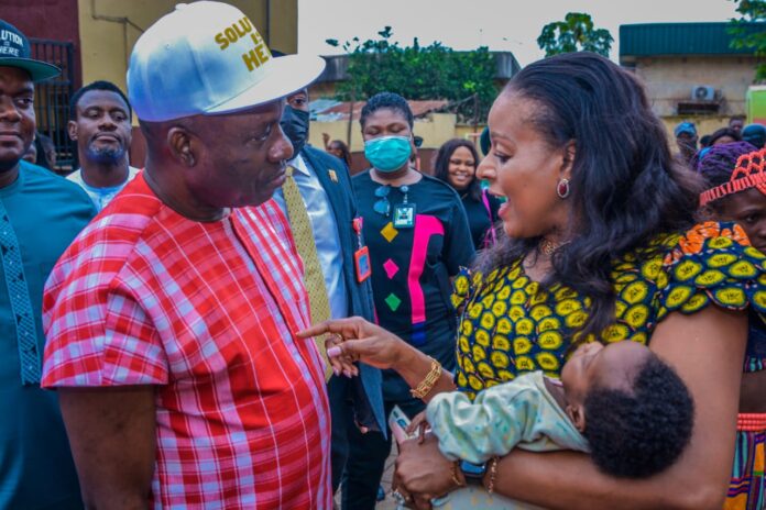 Charles Soludo and wife on International Women's Day