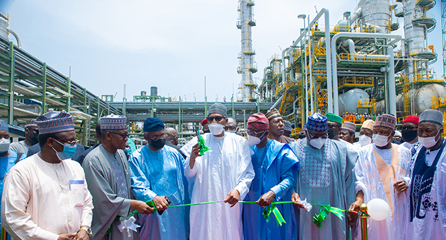 Muhammadu Buhari at commissioning of Dangote Fertiliser Plant