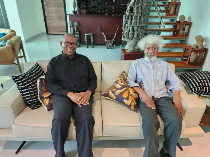 Soyinka-visit. Obi-and-Soyinka