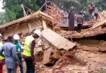 Many-feared-trapped. Scene-of-building-collapse