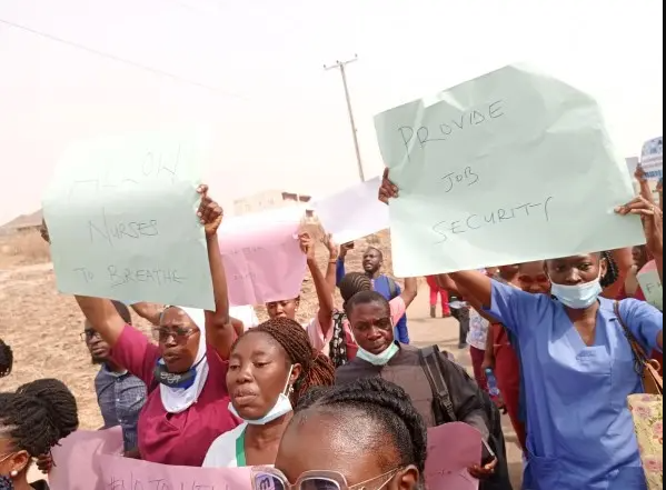 Nurses protest