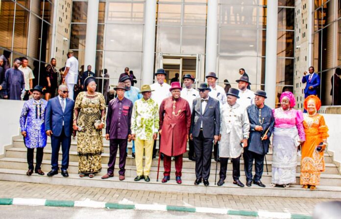 Douye Diri and new commissioners