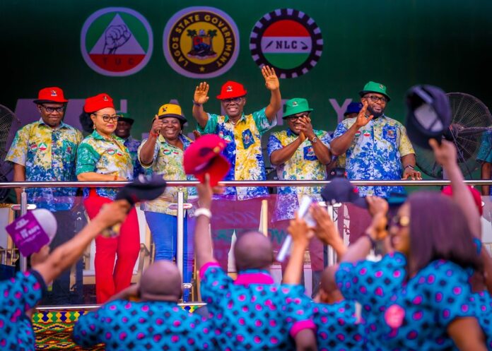 Babajide Sanwo-Olu celebrating Workers Day 2024 in Lagos