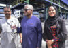 Aliko Dangote and others at Dangote refinery