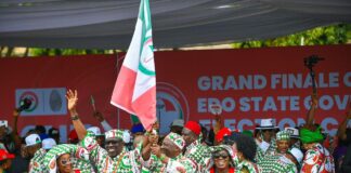 Ighodalo vows to take Edo to the next level as Atiku, 11 Govs, grace PDP final rally