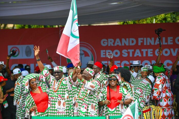 Ighodalo vows to take Edo to the next level as Atiku, 11 Govs, grace PDP final rally