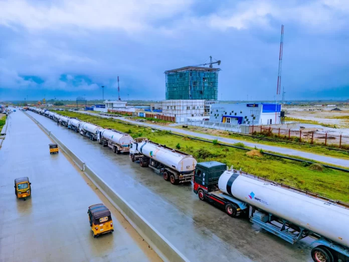 300 NNPCL trucks arrive Dangote Refinery to lift petrol