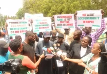 Protests-rock-Abuja. Protesters