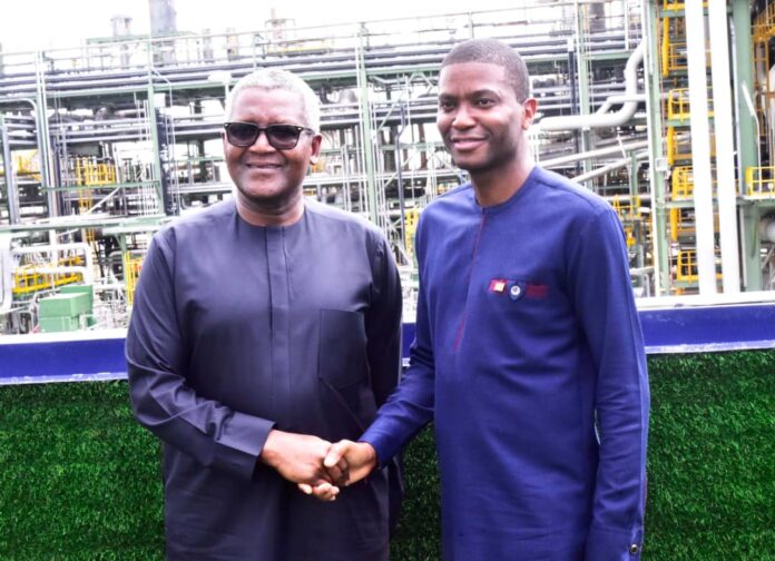 Aliko Dangote and chairman of the Caribbean Community Dickon Mitchell