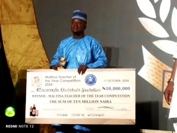 Nasarawa teacher, Ifechukwu, wins N10m Maltina Teacher of the Year prize