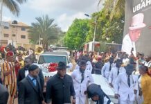 Tears as Ifeanyi Ubah is buried in Nnewi