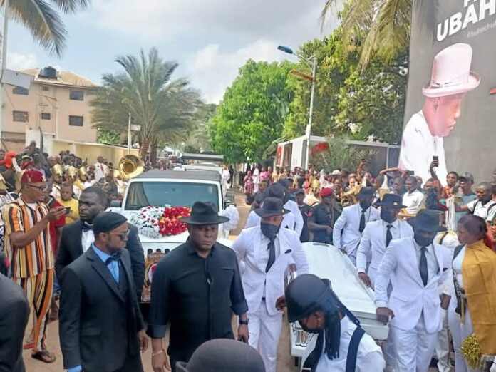 Tears as Ifeanyi Ubah is buried in Nnewi