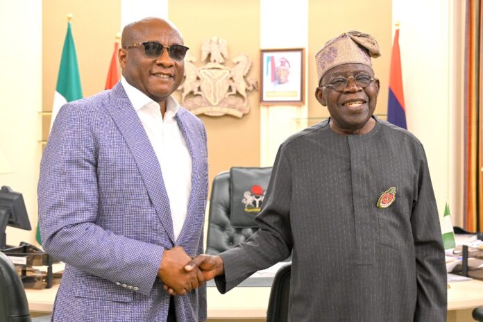 Allen Onyema with President Bola Tinubu