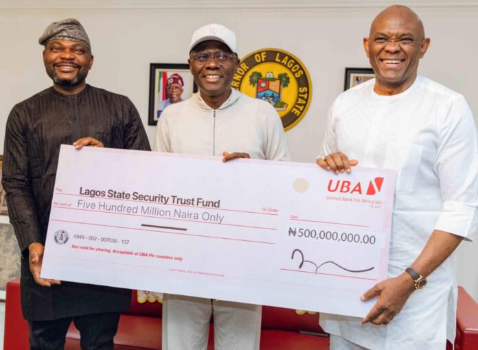 UBA donation to Lagos State Security Trust Fund